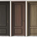 Classic Wooden Hinged Doors With Decorative Panels And Three Color Options For Interior