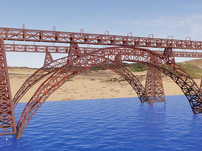 railway bridge 3d model