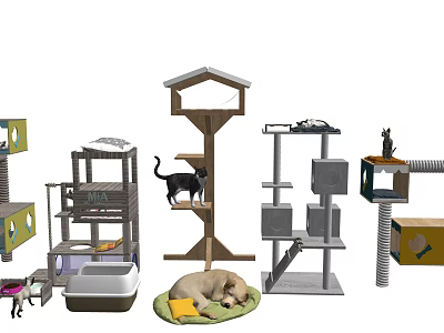 Modern Cat Climbing Rack Pet Cat House Cat Food Cat Toy Animal Cat Dog 3d model