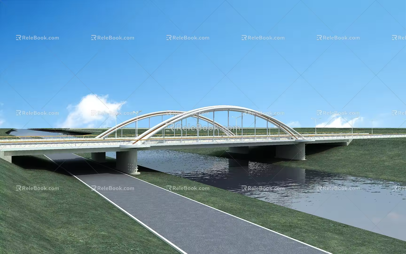 Bridge Bridge Bridge Overpass Bridge Suspension Bridge Cable-stayed Bridge Overpass 3d model