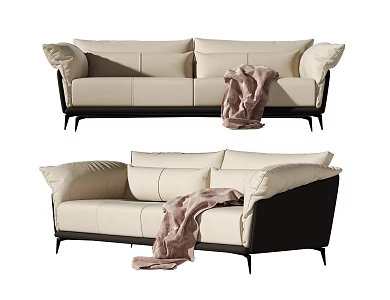 Modern double sofa 3d model
