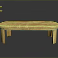 Wooden Oval Coffee Table With Smooth Surface And Four Legs Modern Design
