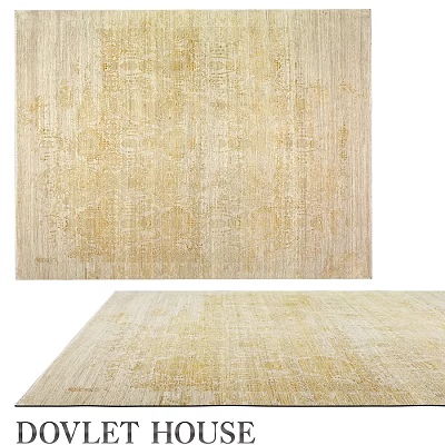 Square Rug With Beige Traditional Pattern Soft Texture And Elegant Design 3d model