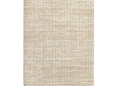Beige Square Rug With Grid Pattern Woven Texture For Modern Home Decor 3d model