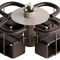 Modern leisure table and chair combination 3d model