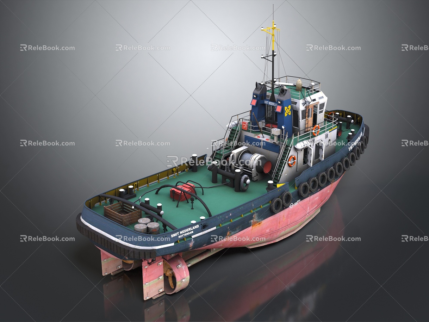 Modern Boat Digging Boat Gold Rush Boat 3d model