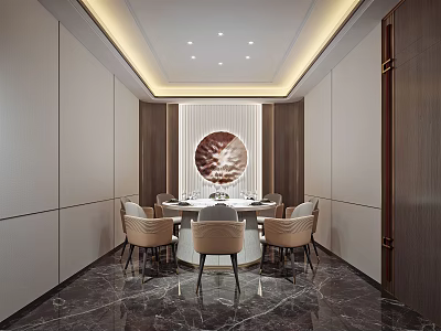 Modern Room Restaurant Box 3d model