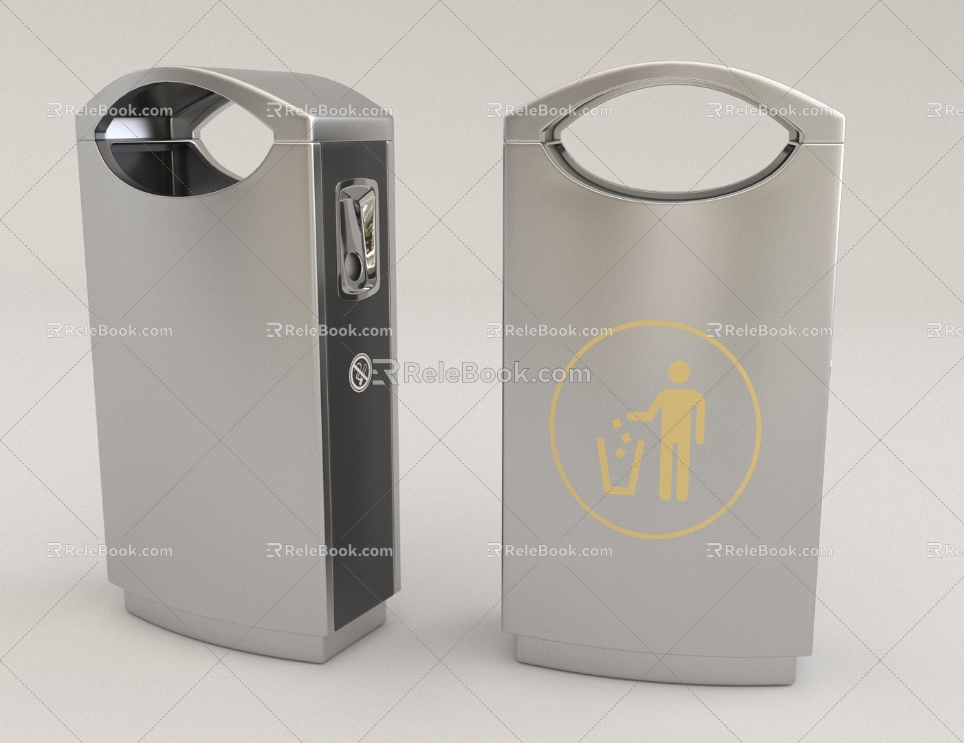 Public facilities trash can model