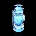 Vintage Metallic Candle Lantern With Glass Shade And Handle Design