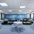 Modern Robot Classroom Modern Science and Technology Classroom Robot Training Site 3d model