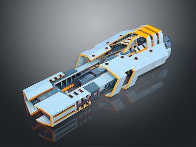 Modern Spaceship Spacecraft 3d model