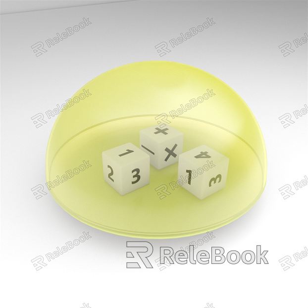 Modern Dice Children's Semi-round Transparent Dice Toy model