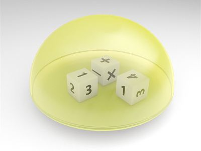 Modern Dice Children's Semi-round Transparent Dice Toy model