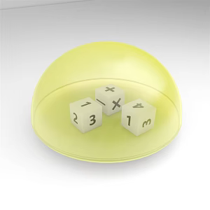 Modern Dice Children's Semi-round Transparent Dice Toy 3d model