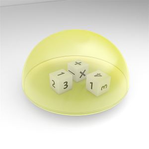 Modern Dice Children's Semi-round Transparent Dice Toy 3d model