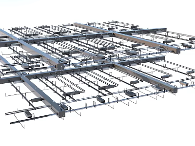 Suspended Ceiling Structure With Metal Frames 3d model Suspended Ceiling Structure With Metal Frames 3d model