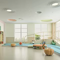 Artistic Children's Reading Space With Bookshelves And Playful Decor