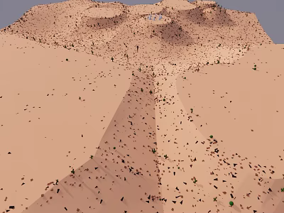 Modern Desert Area Desert Scenic Area 3d model