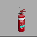 Red FIREPRO Fire Extinguisher Essential Household Safety Device For Home Use 3d model