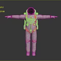Full White Astronaut Space Suit With Helmet Backpack And Design Details