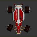 Pink And White Racing Car With Large Tires And Stylish Modern Design