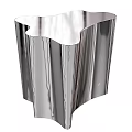 Modern Elegant Dining Table Decor With Silver Metal Wavy Edge Containers
