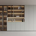 Decorative Cabinet Bookcase Locker Book Ornaments 3d model