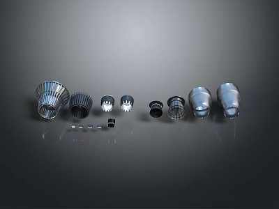 Modern exhaust port thruster exhaust port parts 3d model