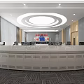 Modern Control Room Command Center 3d model