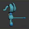Blue Elephant Plush Toy Character With Big Ears And Soft Body