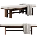 Baker Modern Stool Bench Solid Wood Stool Bed End Stool Blanket Shoe Changing Stool Sofa Stool 3d model