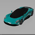Turquoise Sports Car With Black Roof Sleek Design Black Wheels On Dark Background With Reflection