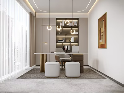 Modern Hospital Outpatient Clinic With Waiting Area Reception Desk And Medical Consultation Rooms 3d model