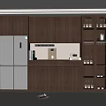 Glass Wine Cabinet Wine Bottle Wine Glass Removable Rail Socket Direct Drinking Machine Embedded Refrigerator Cabinet 3d model