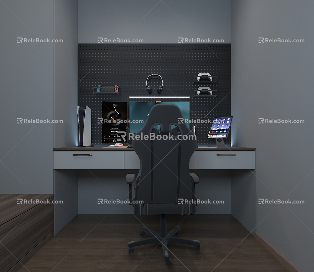 Modern E-sports room 3d model