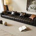 Modern multi-person sofa picture floor lamp 3d model