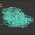 Garden Landscape Rocky Mountain Model With Natural Rock Formations And Green Grass