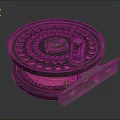 Practical Household Metal Wire Spool With Perforated Design And Yellow Wire Bracket