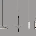 Modern Pendant Lights With Various Designs Geometric Shapes Layered Structure And Metal Frames 3d model