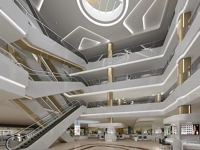 Modern Atrium Mall Atrium 3d model