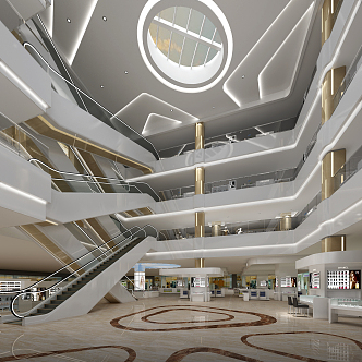 Modern Atrium Mall Atrium 3d model