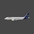 Lufthansa Passenger Airplane Model With White Body And Blue Tail Design