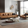 Light Luxury Sofa Coffee Table Combination Sofa Combination 3d model