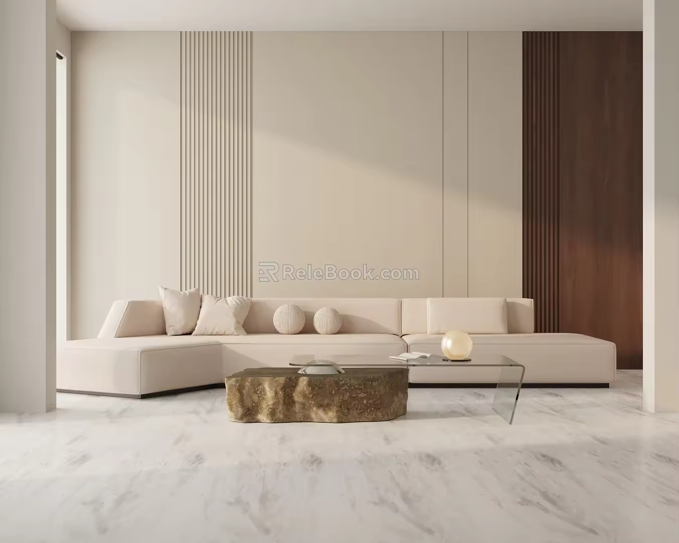 Three-seat sofa 3d model