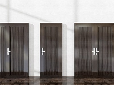 Modern double door wooden door model