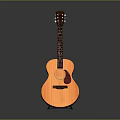 Natural Wooden Acoustic Guitar With Classic Design And Glossy Musical Instrument Finish