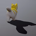 Game Animated Character Yellow And White Striped Cat Walking 3D Model Design