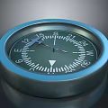 Modern Round Clock As Daily Life Essential With Blue Rim Green Dial And Metal Frame