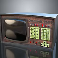 Vintage Dixieball 9016 Device With Wooden Case Numeric Keypad And Screen