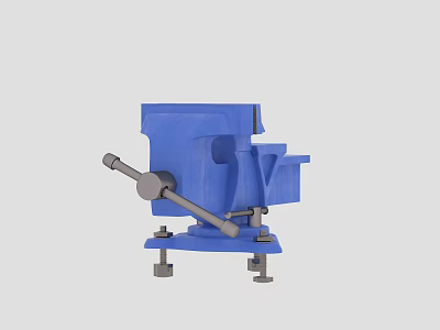 Heavy Duty Blue Bench Vice Hardware Tool For Workbench Clamping Tasks 3d model Heavy Duty Blue Bench Vice Hardware Tool For Workbench Clamping Tasks 3d model
